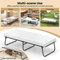 Cot Size Rollaway Guest Bed with Memory Foam Mattress, 75"x31" Portable Folding Bed with Heavy Duty Metal Frame for Home Office Small Spaces